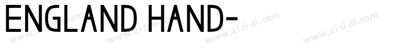 England hand字体转换